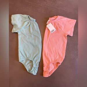 H&M Romper in Soft Pink and Soft Teal